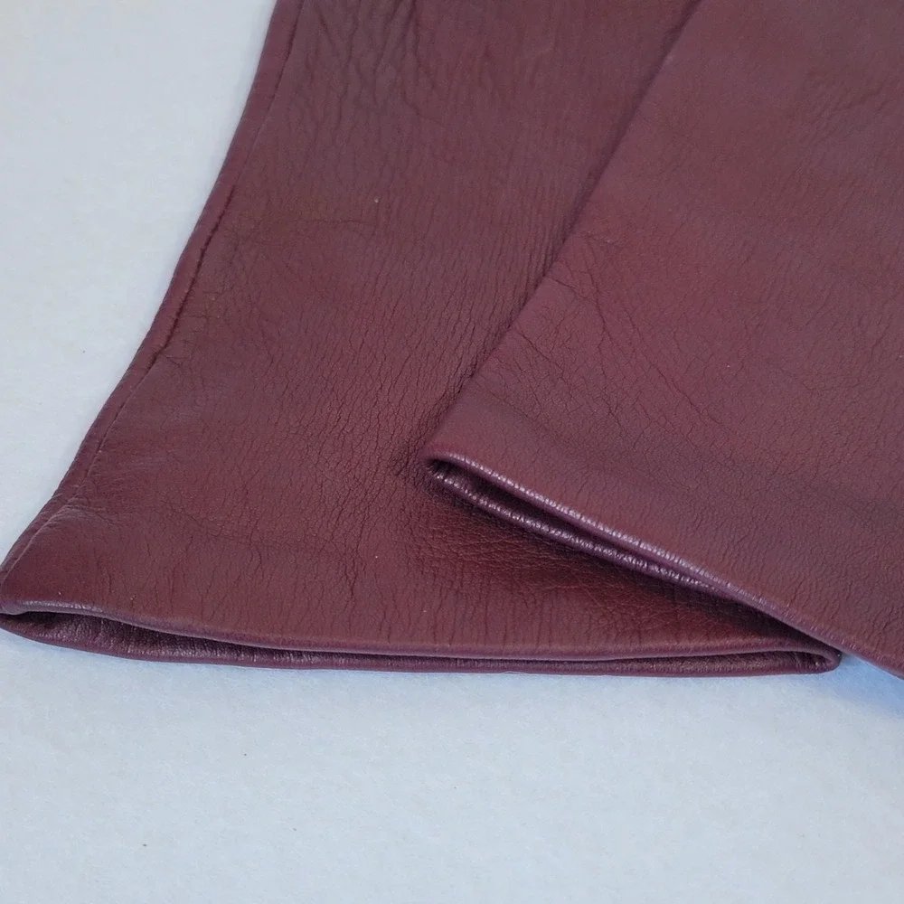 Vintage Stetson Burgundy Leather Opera Gloves Size 6 1/2 Formal Evening Wear EUC